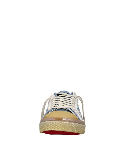 Sneakers in pelle e tessuto HIDNANDER | STARLESS LOW GEMU EDITION HD1MS650 627BIANCO-JEANS-CELESTE-BLU
